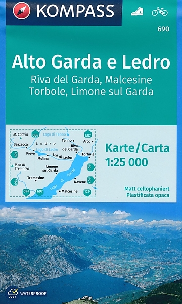 Wandelkaart 690 Alto Gardameer e Ledro Kompass - 9783990443415