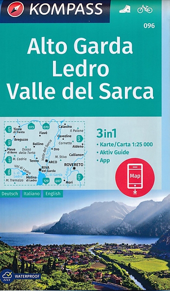 Wandelkaart 096 Alto Gardameer, Ledro, Valle del Sarca Kompass