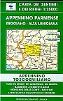 Wandelkaart 14 Appennino Parmense Reggiano Alta Lunigiana Multigraphic