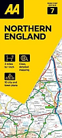 Wegenkaart - Landkaart 7 Northern England AA Road Map Britain