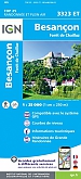 Topografische Wandelkaart van Frankrijk 3323ET - Besancon / Foret de Chailluz