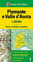 Wegenkaart - Fietskaart 1 Piemonte / Val d'Aosta - Touring Club Italiano (TCI)